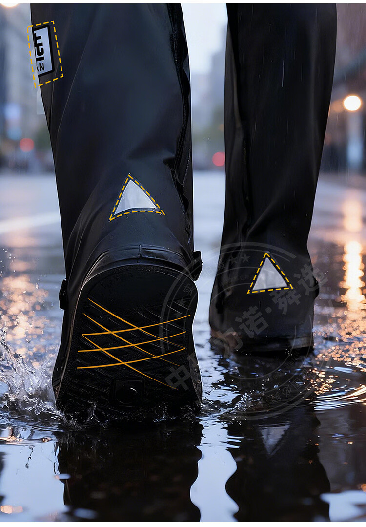 Shunxuan Waterproof Shoe Covers Rain Shoe Covers Non-slip Wear-resistant Thickened Portable Rain Boots Reusable for Men and Women Outdoor Cycling Rain Wading SXT-Y01 XL Size 43-45 10