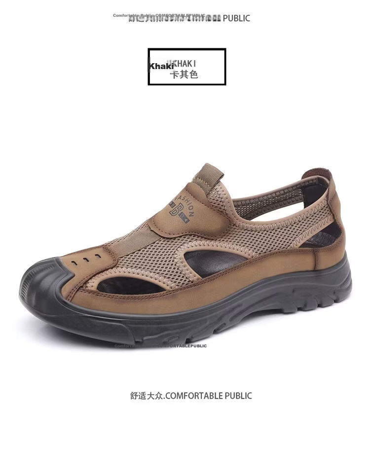 Jingzhenlianggong New Casual Sandals High-Quality Ultra-Soft Men's Breathable Sandals Wear-Resistant Non-Slip Dark Brown [Water-Resistant] Size 41 24