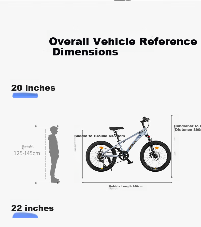 Ford Kids Mountain Bike Boys and Girls Student Pedal Bike 6-15 Years Old TX550 20-inch Cool Shadow Black 13