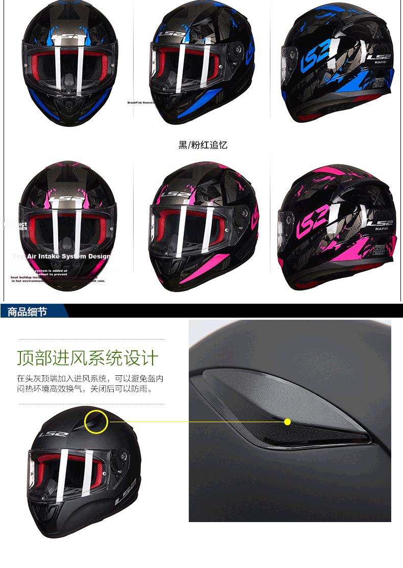 LS2 Motorcycle Helmet Racing Full Face FF353 Pure White 3XL 13