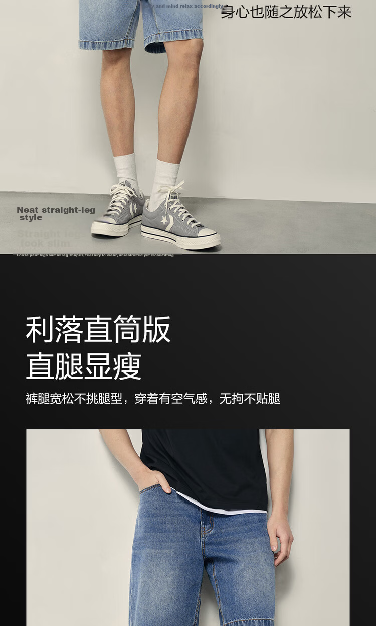 Giordano Men's Summer Vintage Style Pure Cotton Mid-Low Waist Denim Shorts 01106595 Korean Version 5