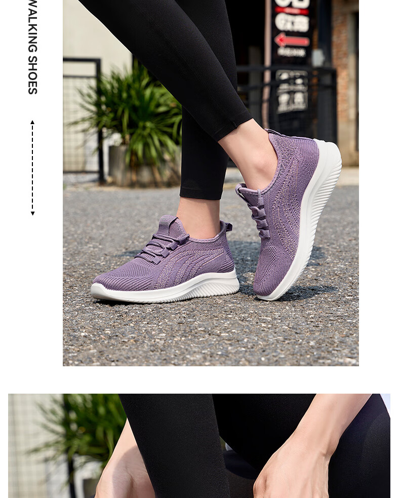 Warrior Elderly Women's Shoes Summer Mom Shoes Slip-On Soft Sole Middle-Aged and Elderly Sports Shoes Women 2122 Pink Size 38 22