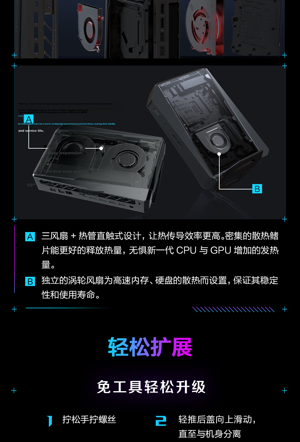 ROG Moba 9 MINI Mini Desktop Dedicated Graphics High-Performance Gaming PC Ryzen 9 8940HX 16GB+1TB RTX 5060 9