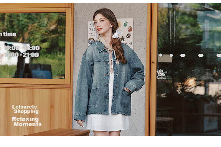 Semir Women's Denim Jacket Short Retro Fashion Boxy Jacket 2026 Spring Commuter 109126108005 39
