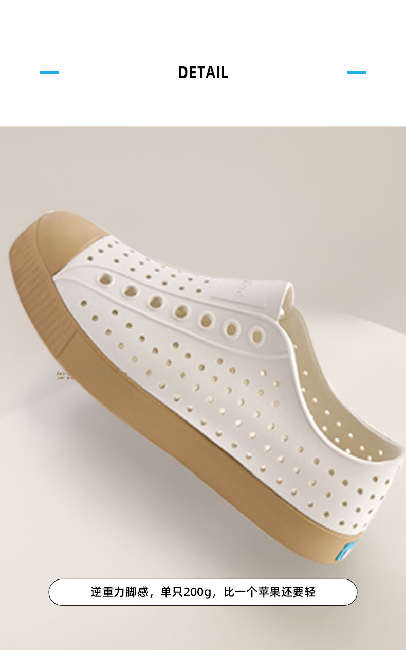 Native Jefferson Women's Summer New Hollow Sandals Casual Sports Shoes Men Tofu White|Brown Size 35 13