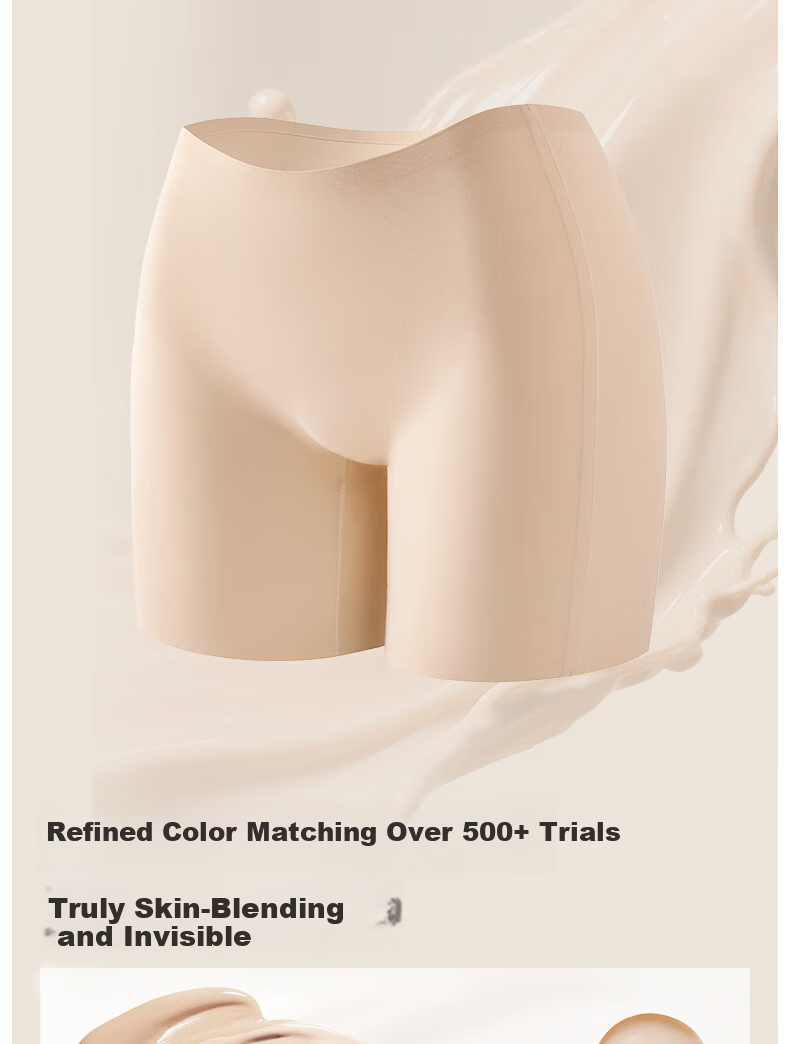 Neixiaoban 2-Pack Safety Shorts Anti-Exposure Seamless Cotton Antibacterial Crotch Two-in-One Boxer Briefs Ice Silk Leggings M 6