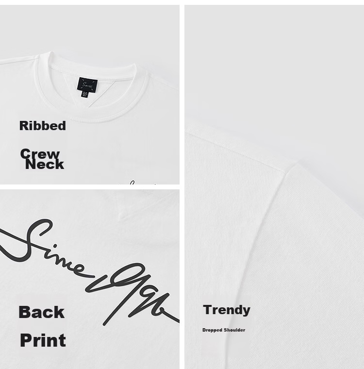 Semir Mall Edition | Men's Summer Short Sleeve T-Shirt Handwritten Style Letter Print Knitwear 2026 Pure Cotton 101326100116 10