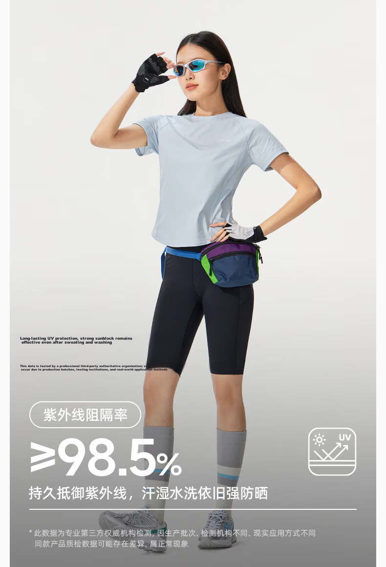 Penguin [Han Yutong Edition] Camel Collaboration Slim Fit Waist T-Shirt Cooling Sun Protection Quick-Dry Slimming Short Sleeve N038 6
