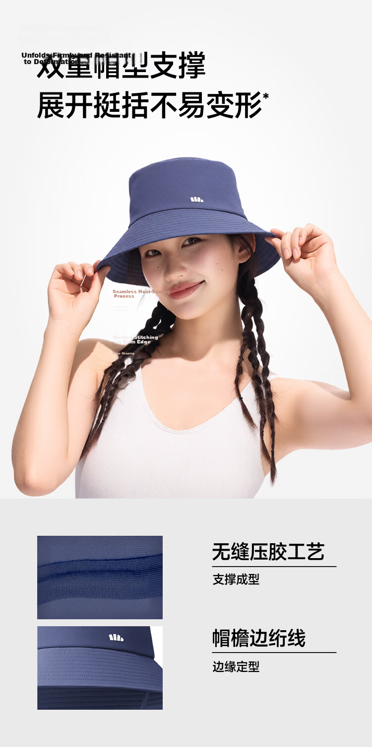 Beneunder Lightweight Unisex Bucket Sun Hat UV Protection Fishing Cap WR012 9