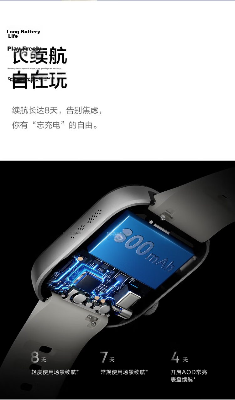 HLAWATCH FORCE HLA Smartwatch Bluetooth Sports Health Large Screen Long Battery Life 3