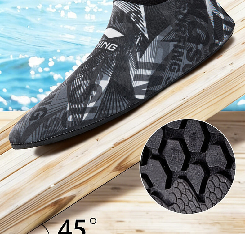 Li-Ning Beach Shoes Unisex Swimming Rafting Anti-Slip Cut-Resistant Skin-Friendly Water Park Sea Hunting Snorkeling Breathable Durable Water Shoes 6
