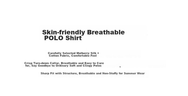 Antonio [Mulberry Silk & Long Staple Cotton] Luxury Father's Day Polo Shirt Men's Business Casual Short Sleeve T-Shirt 2