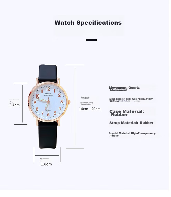 Light Shadow Moment Exam Watch for Women Students High School Children Luminous Mechanical Quartz Silent Time-Only Watch for Men 14