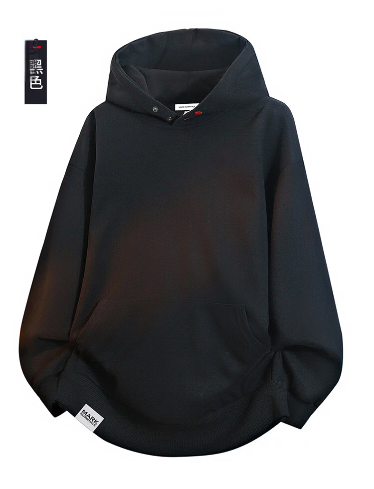 MARK FAIRWHALE Unisex Hoodie Spring Autumn American Streetwear Jacket Men's Top Couple Outfit Navy Blue XL 14
