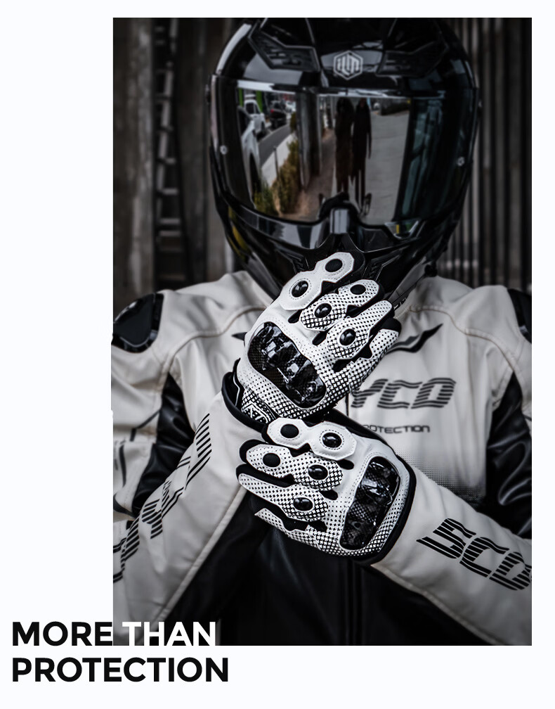 SCOYCO MC230 Motorcycle Gloves, Full-Finger Carbon Fiber Motorcycle Gloves, Anti-Fall, Wear-Resistant, Breathable, Suitable for Riding All Seasons, for Men And Wome 17