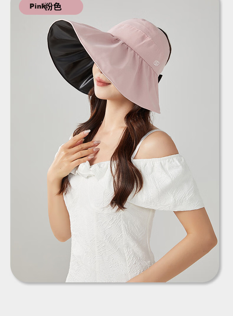 Langsha Women's Sun Protection Hat UV Protection Wide Brim Face Shield Lightweight Breathable Bucket Hat 13