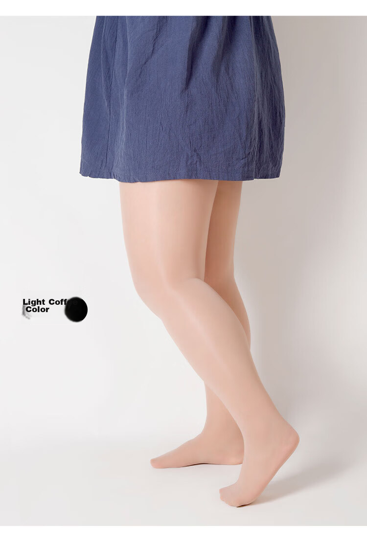 Afandi【Plus Size】Ultra-thin Bare Leg Magic Spring Summer Sheer Anti-Snag No-Crotch Tights Pantyhose 15