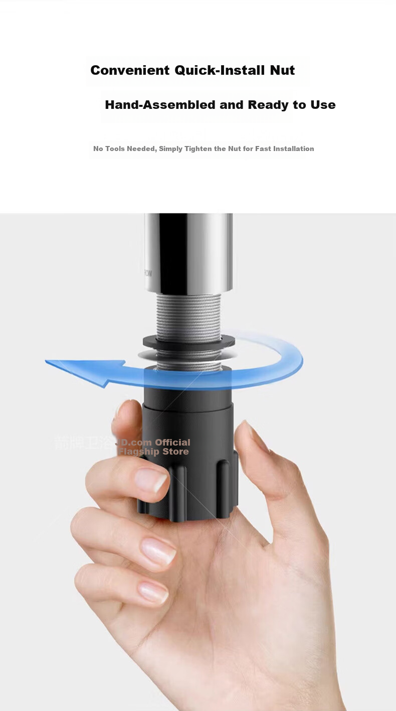 ARROW YJ Brass Single Hole Bathroom Basin Faucet Hot and Cold Mixer Tap for Home Washbasin 10