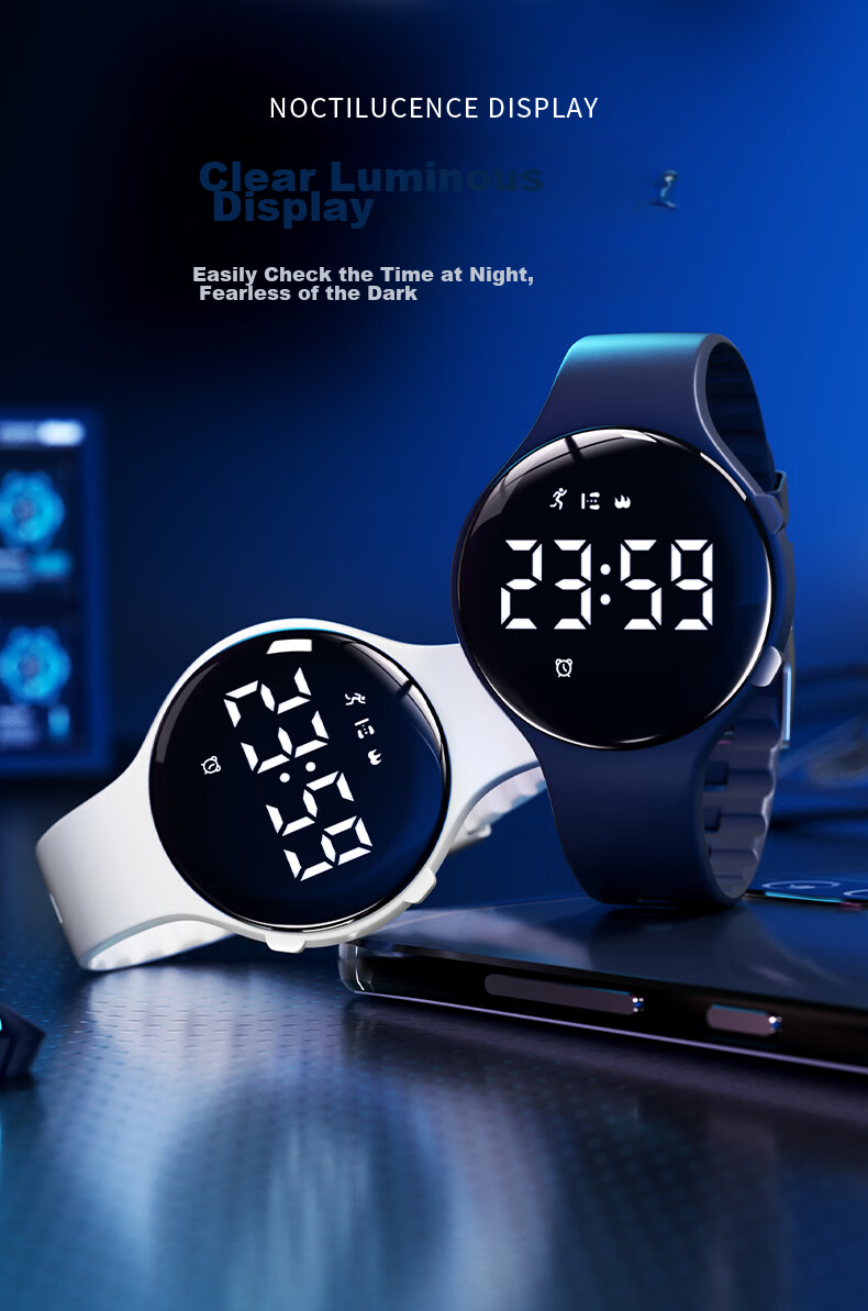 Koshi Student Watch Children's Girls Junior High Sports Multifunction Silent Vibration Alarm Electronic Watch Boys 9