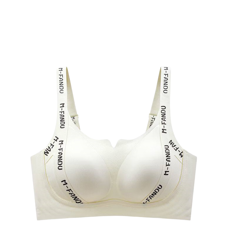 GUJIN High School and College Girls Large Bust Sports Shockproof Plus Size Bra Anti-Sagging Side Support Push-Up Bra S