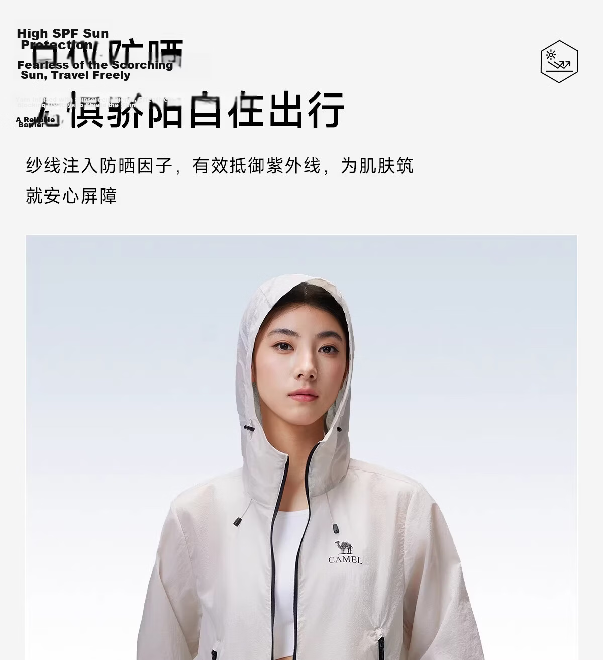 Camel [Wang Junkai Edition] 2026 Spring Summer Unisex Breathable Cooling Windproof Water-Repellent Sports Jacket 6
