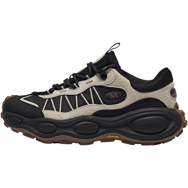 Merrell Venom Trail NEXT GEN Outdoor Non-Slip Shock-Absorbing Couple's Hiking Boots, Black Khaki MT6325-01