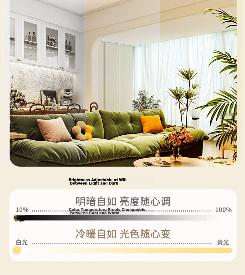 YANKON LED Ceiling Light Full Spectrum Living Room Light Smart Stepless Dimming 160W [All-Inclusive Price] 17