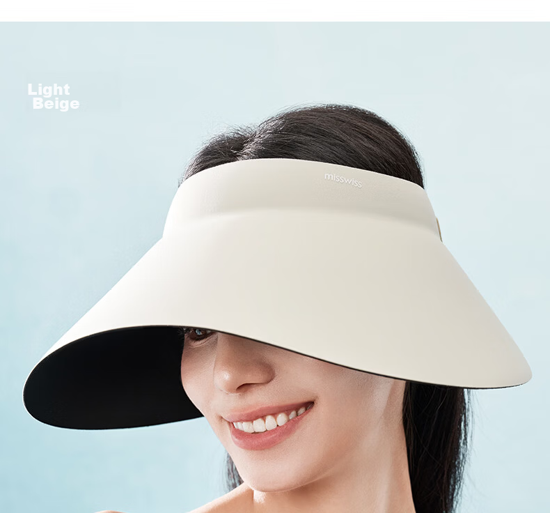 MissWiss QI Wei Style Sun Protection Hat UV Protection Sunshade Hat Open Top Sun Hat Coconut Brown 20