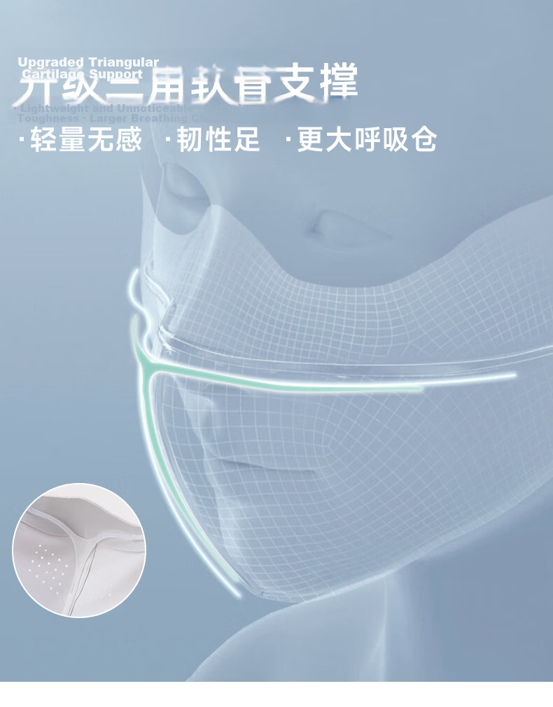 Miiow Women's Sunscreen Mask Summer UV Protection 3D Stereo High-Value New 2026 Mountaineering Cycling Ice Silk Sunshade Face Mask 8