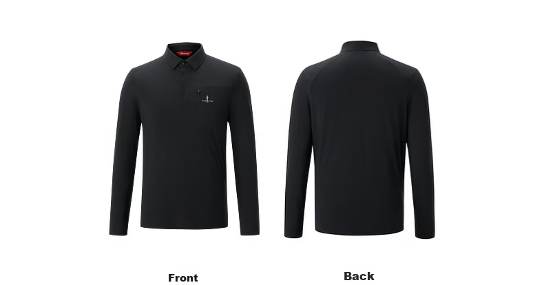 Biyinlefen [Lingan T] 2026 Spring New Men's Outdoor Sun Protection Cooling Stretch Casual Commuter Long Sleeve Polo Shirt 16