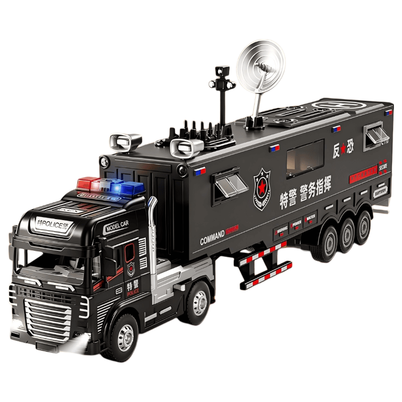 MaBao Twin Alloy Special Police Command Car Toy Extra Large Realistic Model for Kids 3-6 Years Old Boys with Opening Doors
