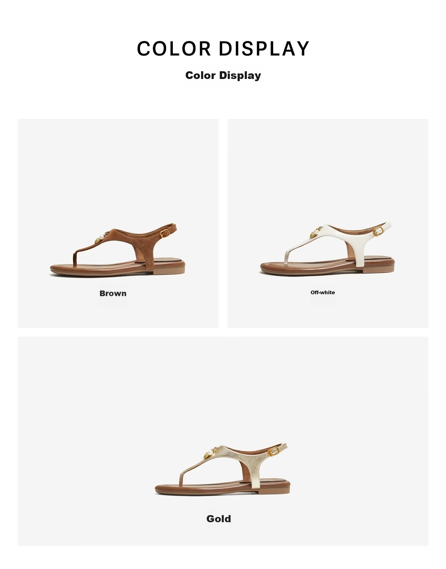 TATA Women's Summer New Vacation Flip-Flop Casual Sandals 7H208BL6 Off-White Size 36 4
