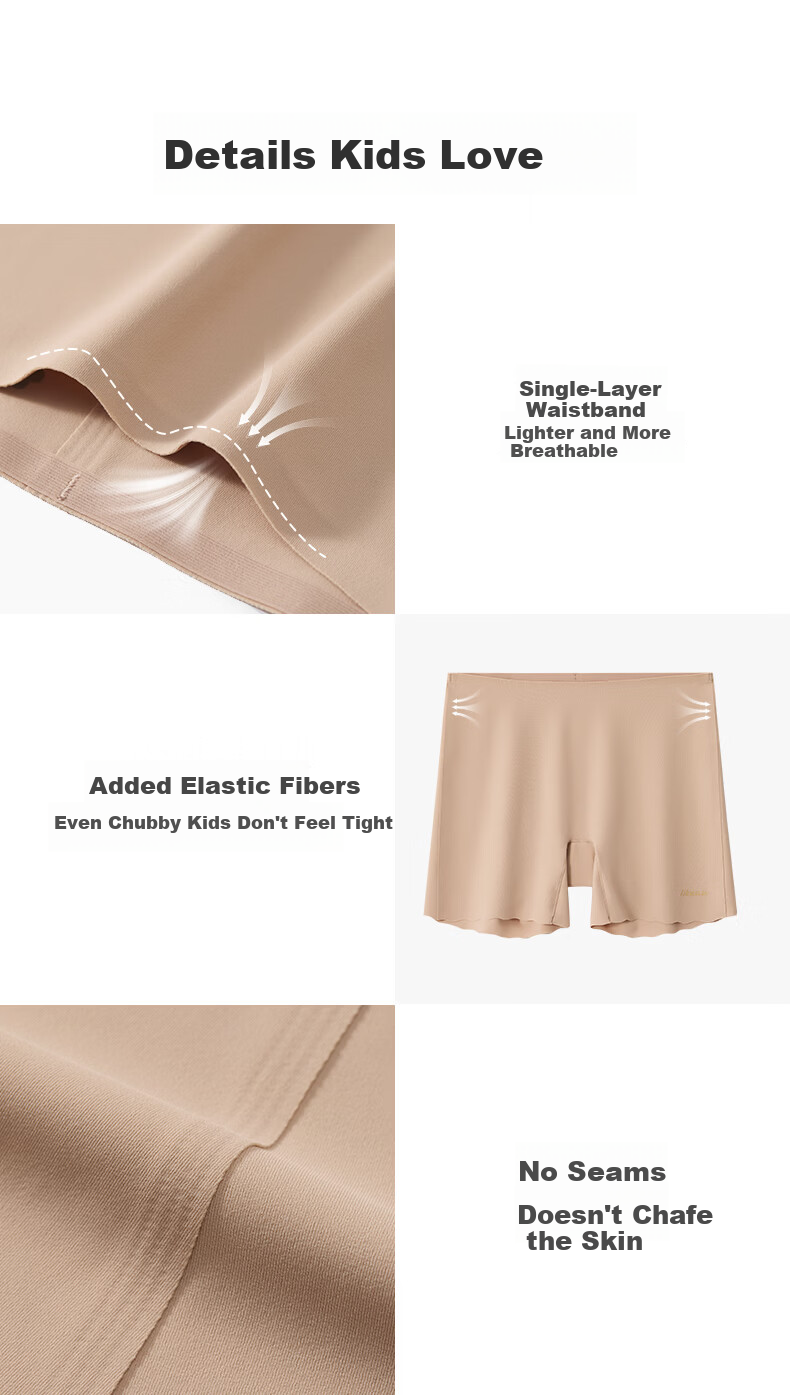 Like uu Girls' Safety Shorts and Foundation Two-in-One Pure Cotton Student Girls' Boxer Briefs Class A Underwear 17