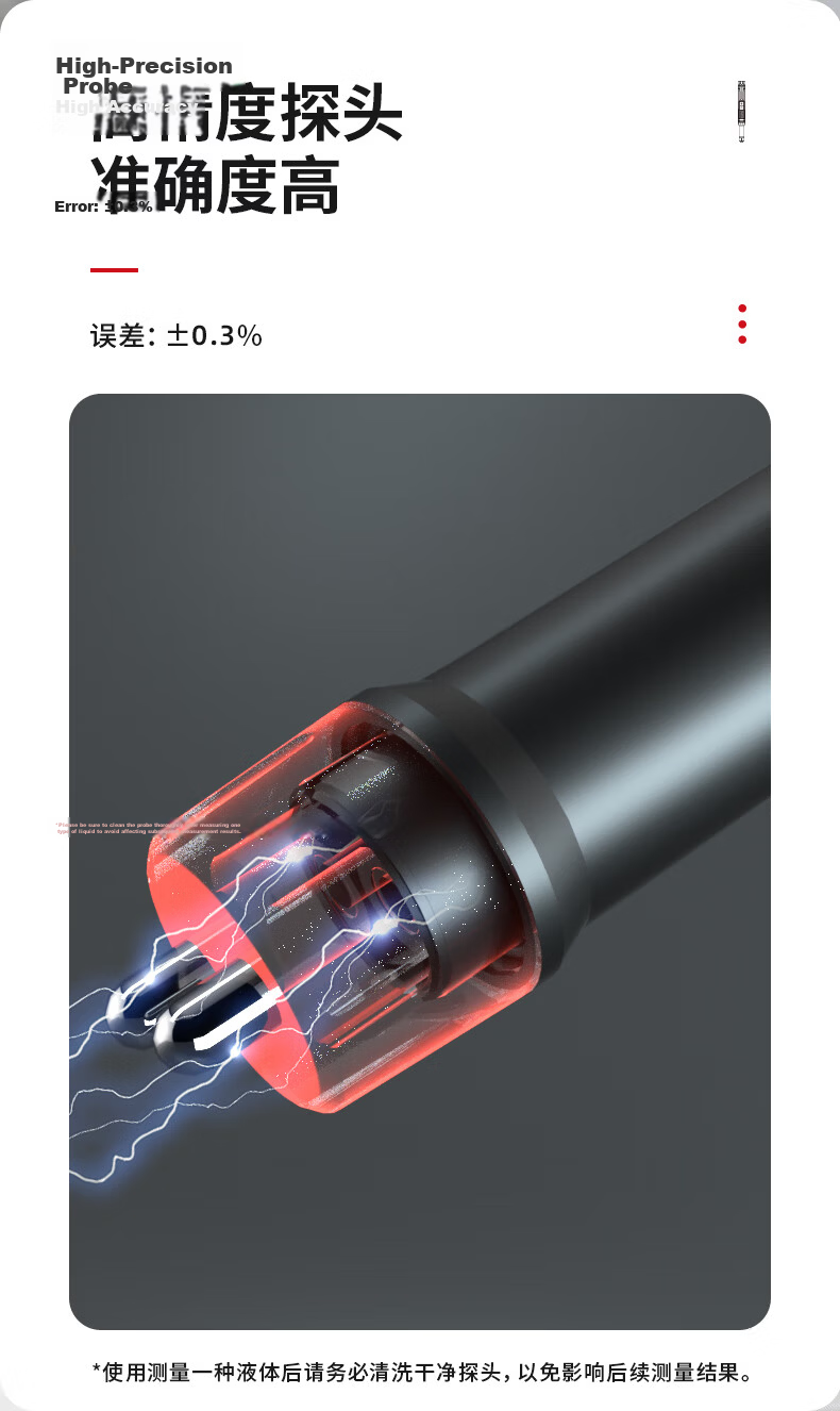DELIXI ELECTRIC Brake Fluid Tester BLT H3 Automotive Brake Fluid Water Content Detector Pen with Extension Tube 5