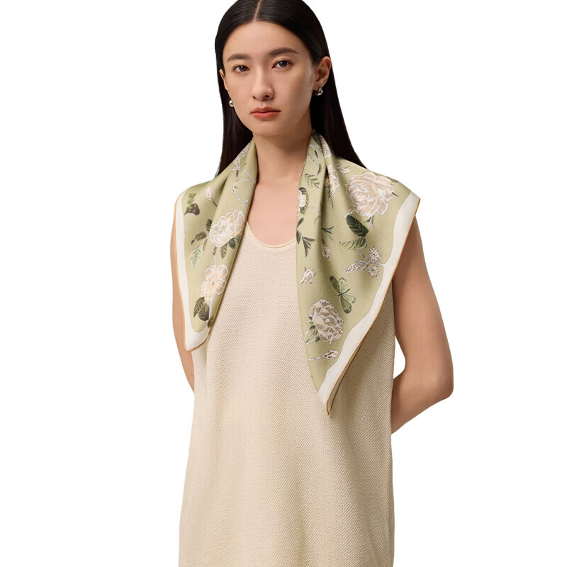 Shanghai Story Spring Summer Premium Silk Scarf Yiluo Satin Birthday Gift for Mom and Girlfriend Women's Scarf Gift Box