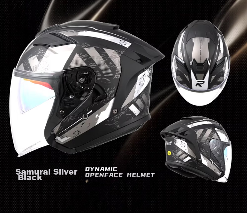 RSV Motorcycle Helmet 3/4 Open Face Electric Vehicle 3C Certified Half Helmet Unisex Four Seasons Safety Cap L 20