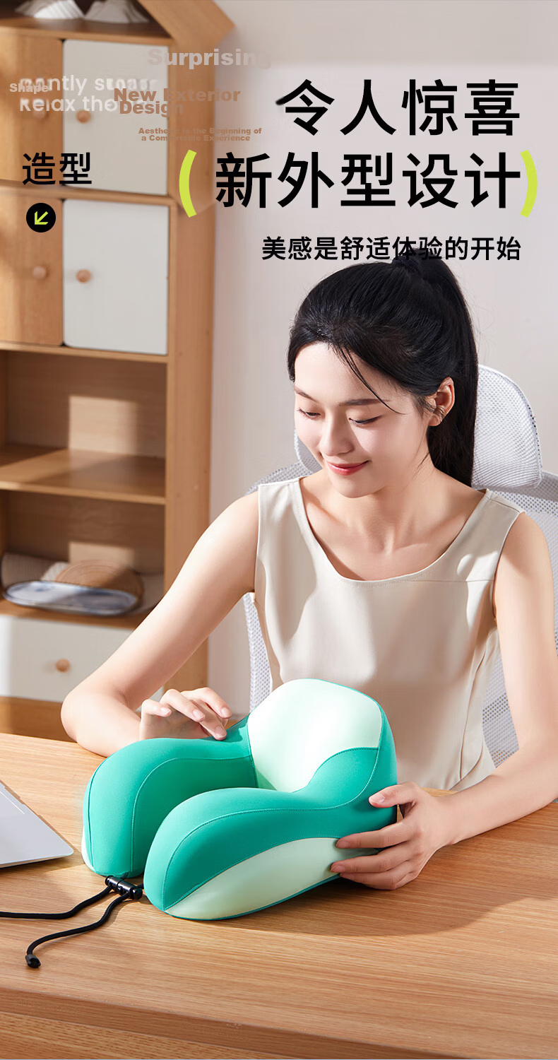 900 U-Shaped Car Neck Pillow Travel Portable Memory Foam Neck Support Headrest for Airplane High-Speed Train 15