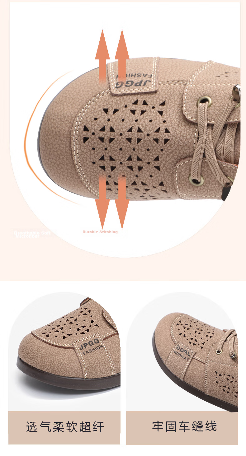 TAIHEYUAN Spring Summer Women's Hollow Out Comfortable Soft Sole Lightweight Non-Slip Breathable Casual Middle-Aged and Elderly Mom Shoes 12