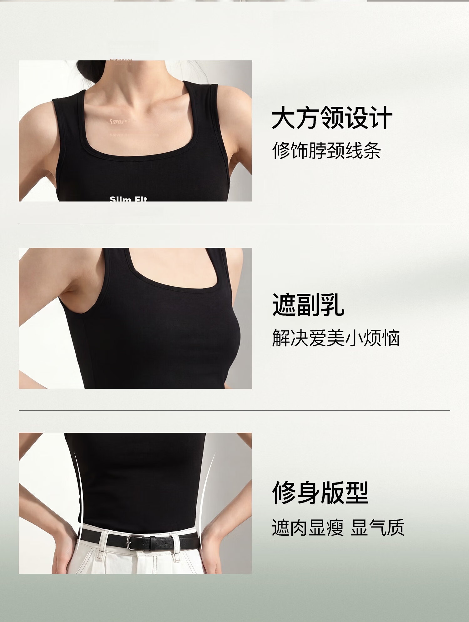Miiow Women's Summer White Padded Camisole Vest with Built-in Bra and Back Design 17