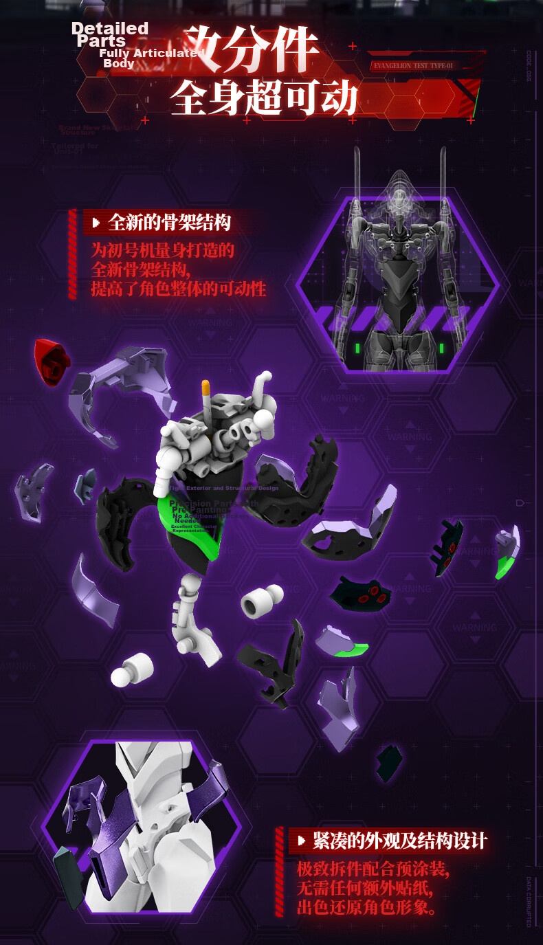 Bruder Blocks Legend Edition Neon Genesis Evangelion EVA Unit-01 Model Toy Gift Figurine 8