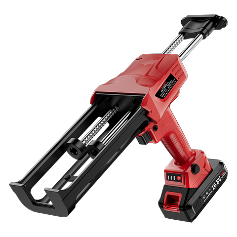 Delixi Electric Dual-Tube Caulking Gun for Tile Grout, Fully Automatic 16.8V Sealant Applicator Tool