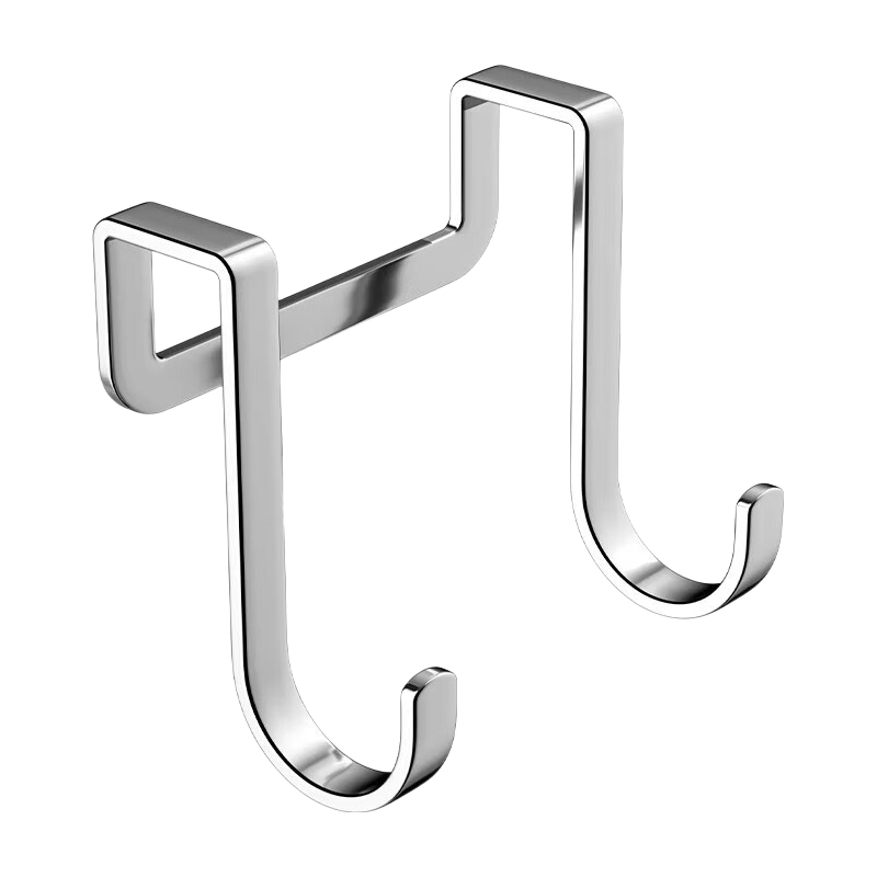 Honglu Stainless Steel Double S-Shaped Heavy-Duty No-Drill Strong Load-Bearing Multi-Functional Over-the-Door Cabinet High-Grade Storage Hook Rack