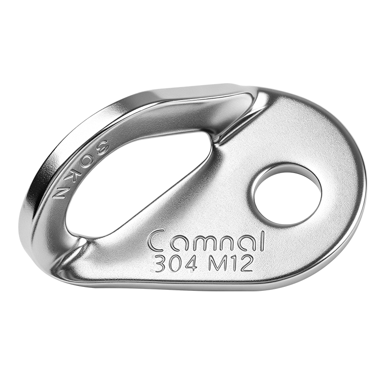 Kanle M12 Stainless Steel Carabiner, Pack of 5, 304 Rock Climbing Anchor, High-Altitude Work Fixation Device, Climbing Equipment