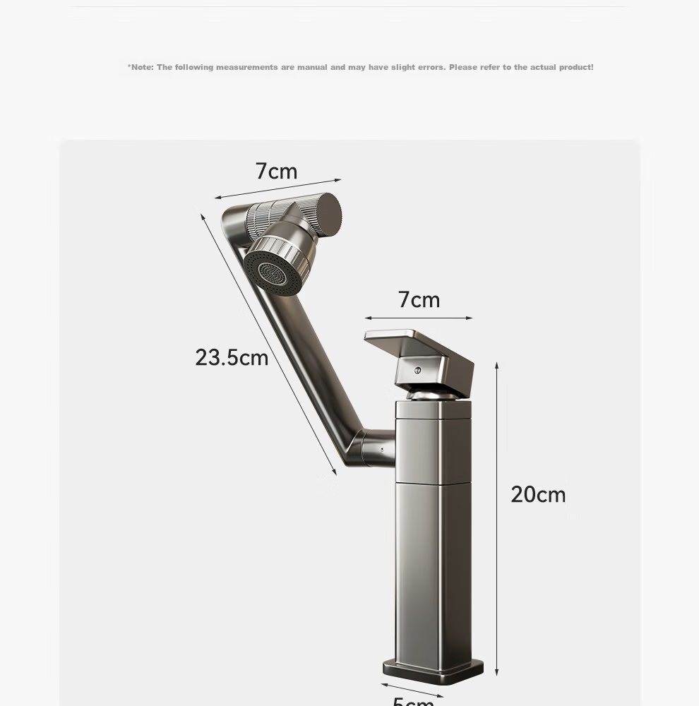 ILeddog [Germany] All-Copper Basin Faucet Bathroom Sink Universal Mechanical Arm Hot and Cold Splash-Proof ZCMLT 20