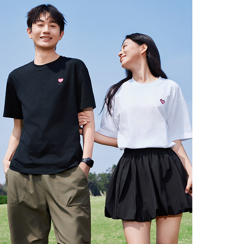 Peak Men's Summer Short Sleeve Pure Cotton Casual Loose Breathable Outdoor Xinjiang Cotton Sports Base T-Shirt DF652430 26