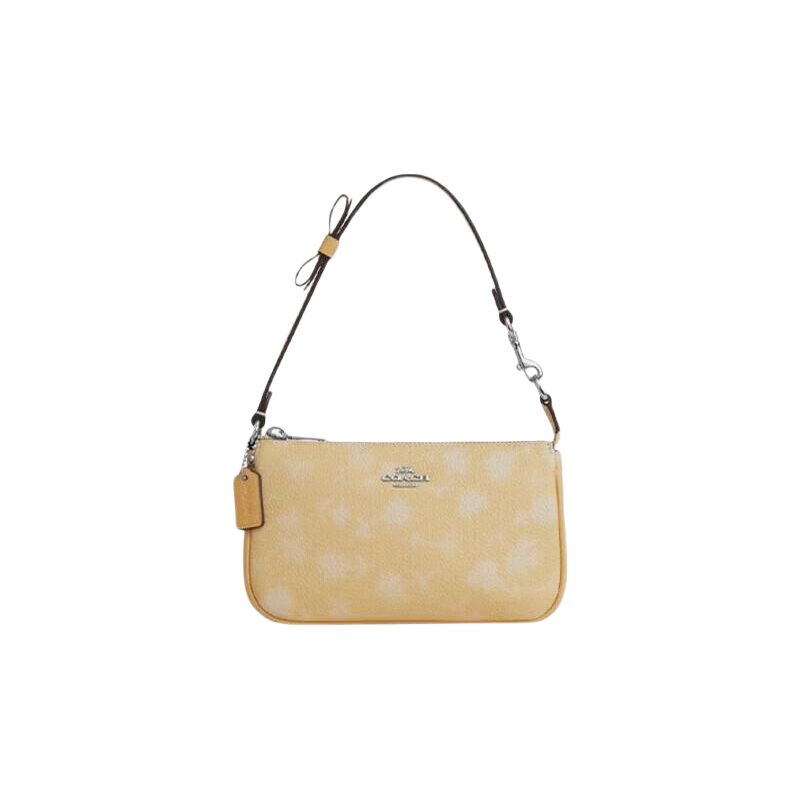 COACH Women's NOLITA 19 Floral Print Shoulder Tote Mahjong Bag Washed Yellow CDW28