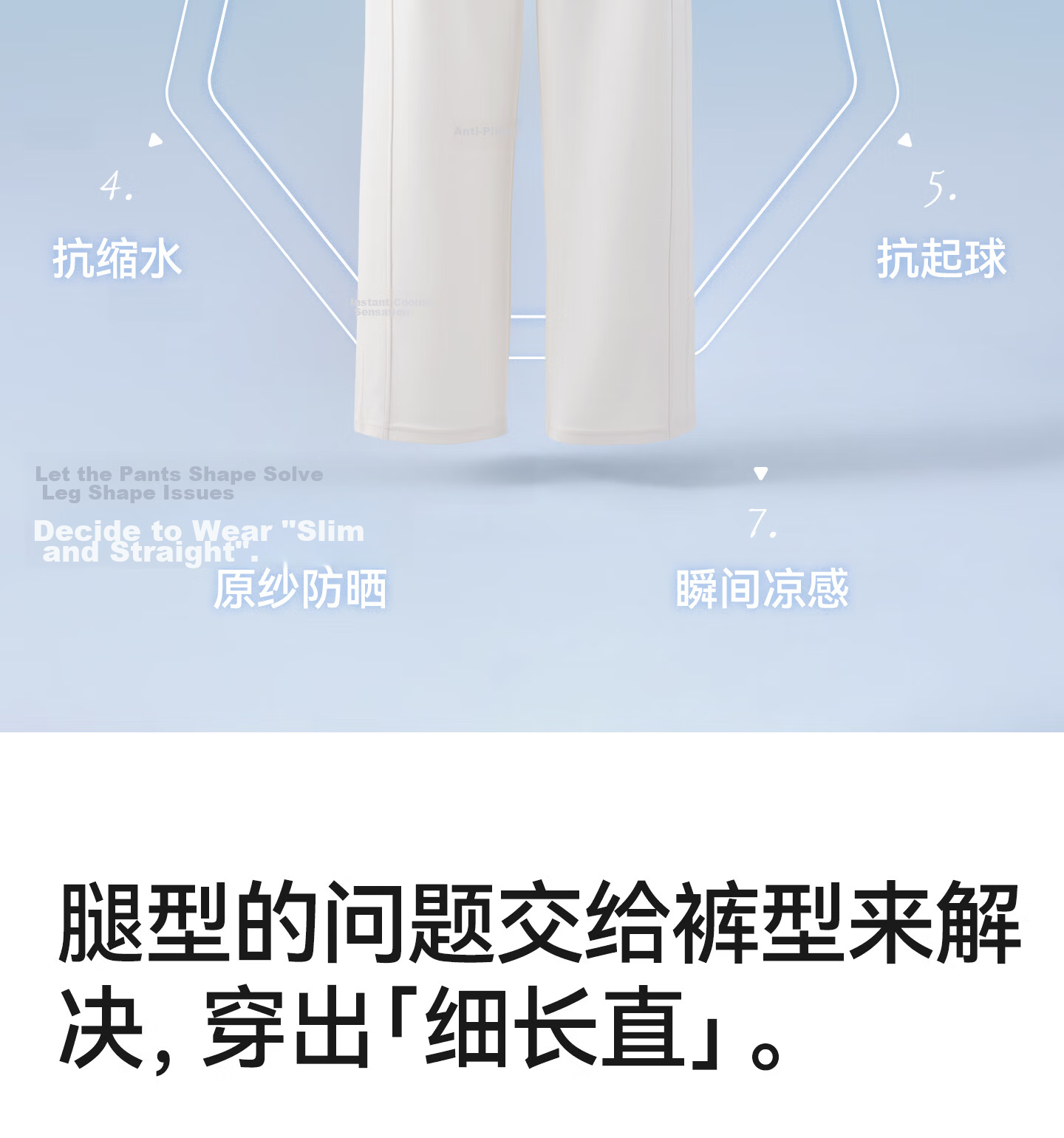 Guniangjia Straight-Leg Casual Wide-Leg Pants White Women's Spring Summer Soft Thin Plus Size Loose Trousers 8