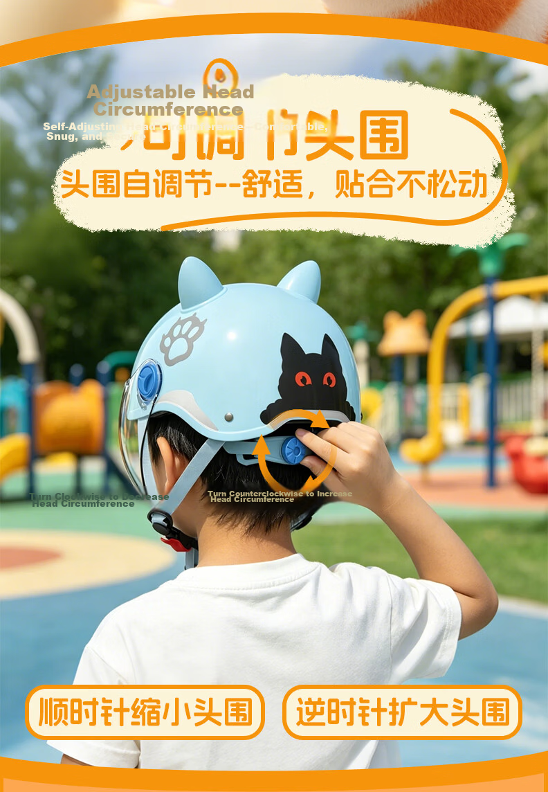 Yundianwei Kids Helmet 3C Certified New National Standard Electric Vehicle Cartoon Cute Tail Light Motorcycle Electric Bike Cute Baby Safety Helmet Boys Girls Half Helmet Four Seasons Garfield Pink Ca 15
