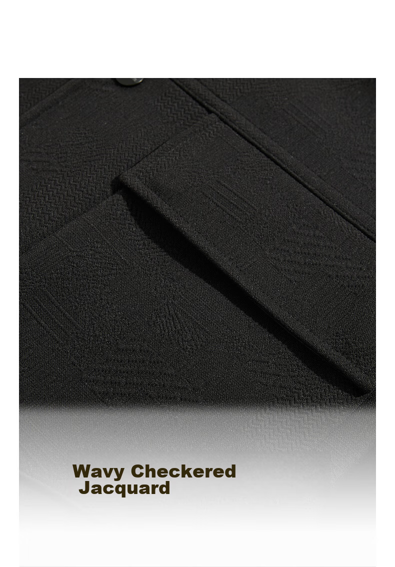 CABBEEN Wave Checkered Jacquard Knit Jacket Men Geometric Jacquard Knit Comfortable Warm Autumn Coat 5