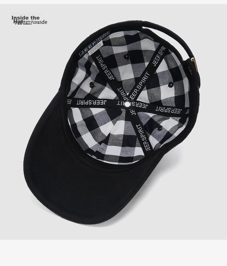 JEEP Men's Korean Style Trendy Baseball Cap Fashion Simple Duckbill Hat Unisex Couple Casual Street Cap Four Seasons A0298 Dark Blue 16